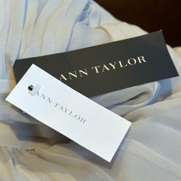 Ann Taylor Straples Light Gray Heart Shape Neckline Empire Waist Mini Dress SZ 2 - Picture 12 of 16